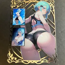 Goddess Story Gold METAL Card - Serial Number #/100! Anime Girl Bikini - Image 2