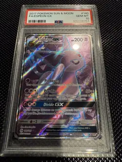 Pokemon TCG Espeon GX Full Art Ultra Rare Card 140/149 Sun & Moon PSA 10 - Image 1