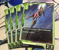 Gundam Card Game Wing Gundam (Bird Mode) ST02-002 Playset Of 4 - Image 1