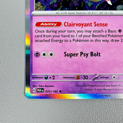 Pokemon TCG Card - Xatu 72/182 Holo Rare | 2023 Paradox Rift | NM/Mint - Image 4