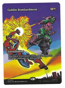 MTG: Goblin Bombardment (Borderless) - #23 - Marvel's Spider-Man - Regular- NM - Image 1