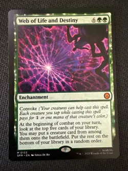 MTG - Web of Life and Destiny - Extended Art Mythic #268 - Spider-Man NM - Image 1