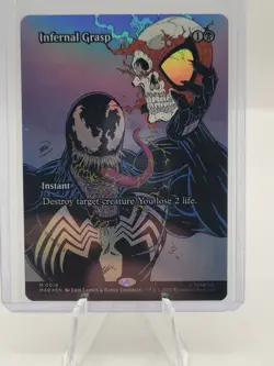 MTG Infernal Grasp - Borderless FOIL - Spider-man MAR - 0018 - NM - Image 1