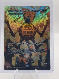 Master Weaver, Web Protector - Borderless FOIL - Marvel Eternal Legal - MTG - NM - Image 1