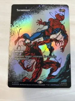 Terminate M0040 Borderless FOIL Marvel Universe Eternal-Legal Spider-Man MTG - Image 1