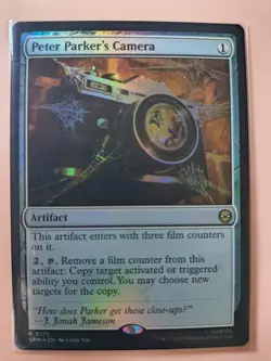 Magic Peter Parker's Camera Marvel's Spider-Man Regular/Foil Near Mint MTG - Image 1