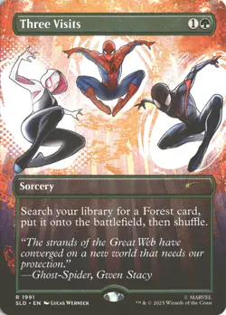 MTG Three Visits (1991) *Non-Foil* Secret Lair: Spider-Man MT/NM Free Ship - Image 1