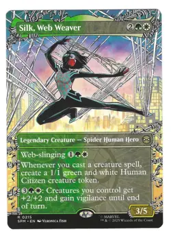 MTG: Silk, Web Weaver (Borderless) - #215 - Marvel's Spider-Man - Regular - NM - Image 1