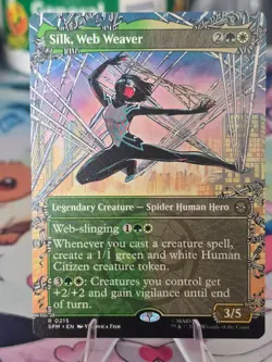MTG: Silk, Web Weaver (Borderless) - #215 - Marvel's Spider-Man - Regular - NM - Image 3