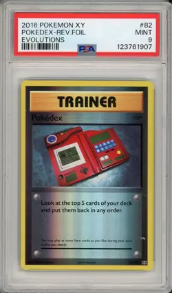 2016 Pokemon XY Evolutions Pokedex Reverse Holo Foil #82 PSA 9 - Image 1