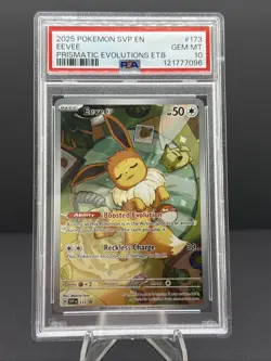 2025 POKEMON SVP EN-SV BLACK STAR PROMO #173 EEVEE PSA 10 - Image 1