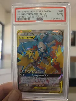 Moltres & Zapdos & Articuno GX (Full Art) 66/68 Hidden Fates Holo Pokemon Tcg - Image 1