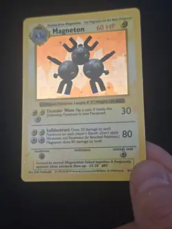 Magneton 009/102 Base Set (Shadowless) Holo Pokemon TCG WOTC Vintage 1999 LP- - Image 2