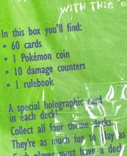 1999 Pokemon Overgrowth Theme Deck Factory Sealed Unppened - Image 3