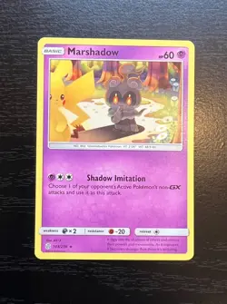 2019 POKEMON TCG MARSHADOW 103/236 Cosmic Eclipse Non Holo RARE Pikachu 1 - Image 1