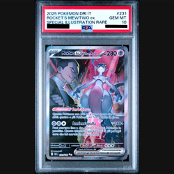 POKEMON MEWTWO EX TEAM ROCKET DRI 231 ITALIANO PSA 10 CARTA GRADATA - POP 45 - Image 1