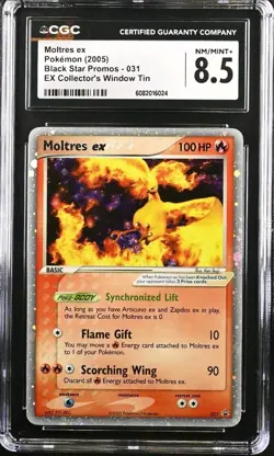 Pokemon Moltres ex Black Star Holo Promo 031 CGC 8.5 NM-MINT+ - Image 1