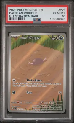 Paldean Wooper 221/193 Pokemon Paldea Evolved PSA 10 Gem Mint - Image 1