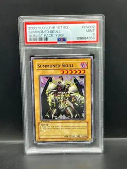 Yugioh PSA 9 MINT Summoned Skull DPYG-EN002 Super Rare 1st Edition 2009 S#4358 - Image 1