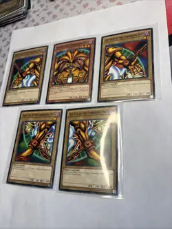 YUGIOH TCG! COMPLETE 5 Card Exodia the Forbidden One Set LDK2 Common NM - Image 1