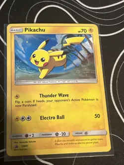 Pokemon TCG Pikachu SM81 Promos Holo Card - Image 1