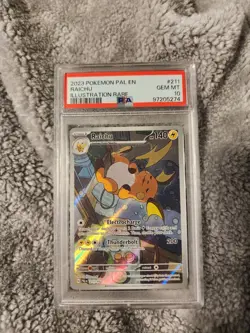 Pokemon Sv02: Paldea Evolved Raichu Holo Illustration Card 211/193 PSA 10 - Image 1