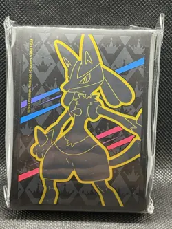 65 Ct Crown Zenith ETB Lucario Card Sleeves | New, Sealed Pokemon - Image 1