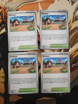 Pokemon TCG Artazon 076/091 (x3) + 171/193 (x1) Playset Common (4 Cards Total) - Image 1