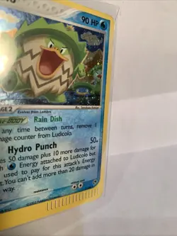 Pokemon TCG Ludicolo EX Sandstorm Holo Rare Card 7/100 Bottom right Swirl - Image 2