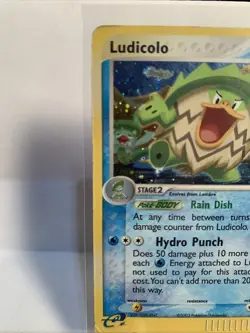 Pokemon TCG Ludicolo EX Sandstorm Holo Rare Card 7/100 Bottom right Swirl - Image 4