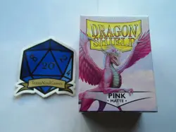 x102 Pink Matte Card Sleeves Dragon Shield TexasNerdGames - Image 1