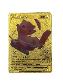 Mew V Gold Foil Textured Display Pokemon Card NM/M - Image 1