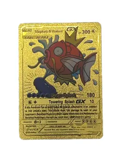 Magikarp & Wailord GX Gold Foil Textured Display Pokemon Card NM/M - Image 1