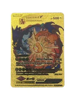 Charizard V Evolution Gold Foil Textured Display Pokemon Card NM/M - Image 1