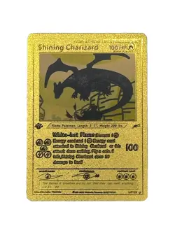 Shining Charizard Gold Foil Textured Display Pokemon Card NM/M - Image 1