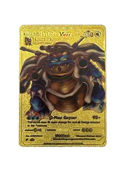 Blastoise VMAX Gold Foil Textured Display Pokemon Card NM/M - Image 1