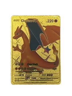 Charizard V Gold Foil Textured Display Pokemon Card NM/M - Image 1