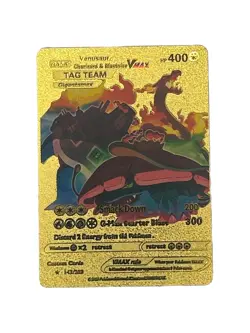 Charizard Venusaur & Blastoise VMAX Gold Foil Textured Display Card NM/M - Image 1