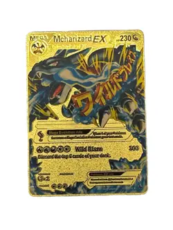 Mega M Charizard EX Gold Foil Textured Display Pokemon Card NM/M - Image 1