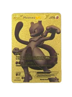 Mewtwo EX Gold Foil Textured Display Pokemon Card NM/M - Image 1