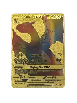 Charizard GX Gold Foil Textured Rainbow Edition Display Pokemon Card NM/M - Image 1