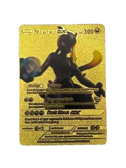 Mewtwo GX Gold Foil Textured Display Pokemon Card NM/M - Image 1