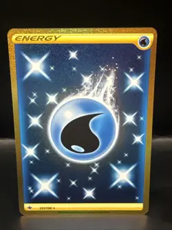 Pokemon Water Energy Secret Rare Gold 231/198 Chilling Reign Card - Image 1