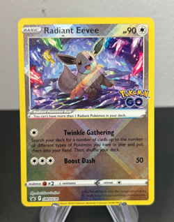2022 Pokemon Radiant Eevee Black Star Promo Pokemon Go SWSH230 Card NM - Image 1
