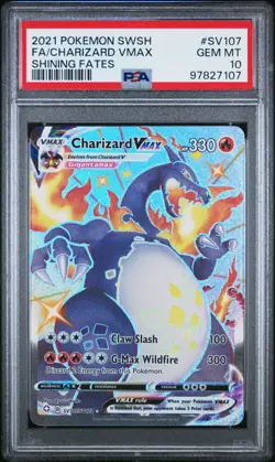 PSA 10 GEM MINT Charizard VMAX SV107/SV122 Shining Fates 2021 Pokemon Card - Image 1