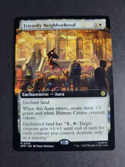 Friendly Neighborhood (Extended Art) Rare MTG Spider-Man - Image 1