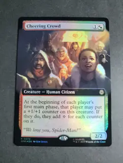 Cheering Crowd (Extended Art Foil) Rare MTG Spider-Man - Image 1