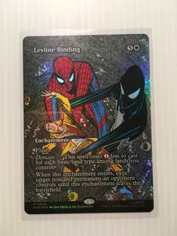 MTG Leyline Binding Borderless Foil Marvels Spider-Man NM/MT M #002 - Image 1