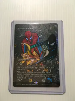MTG Leyline Binding Borderless Foil Marvels Spider-Man NM/MT M #002 - Image 3