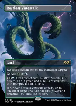 Restless Vinestalk Borderless Foil - Wilds Of Eldraine MTG-NM - Image 1